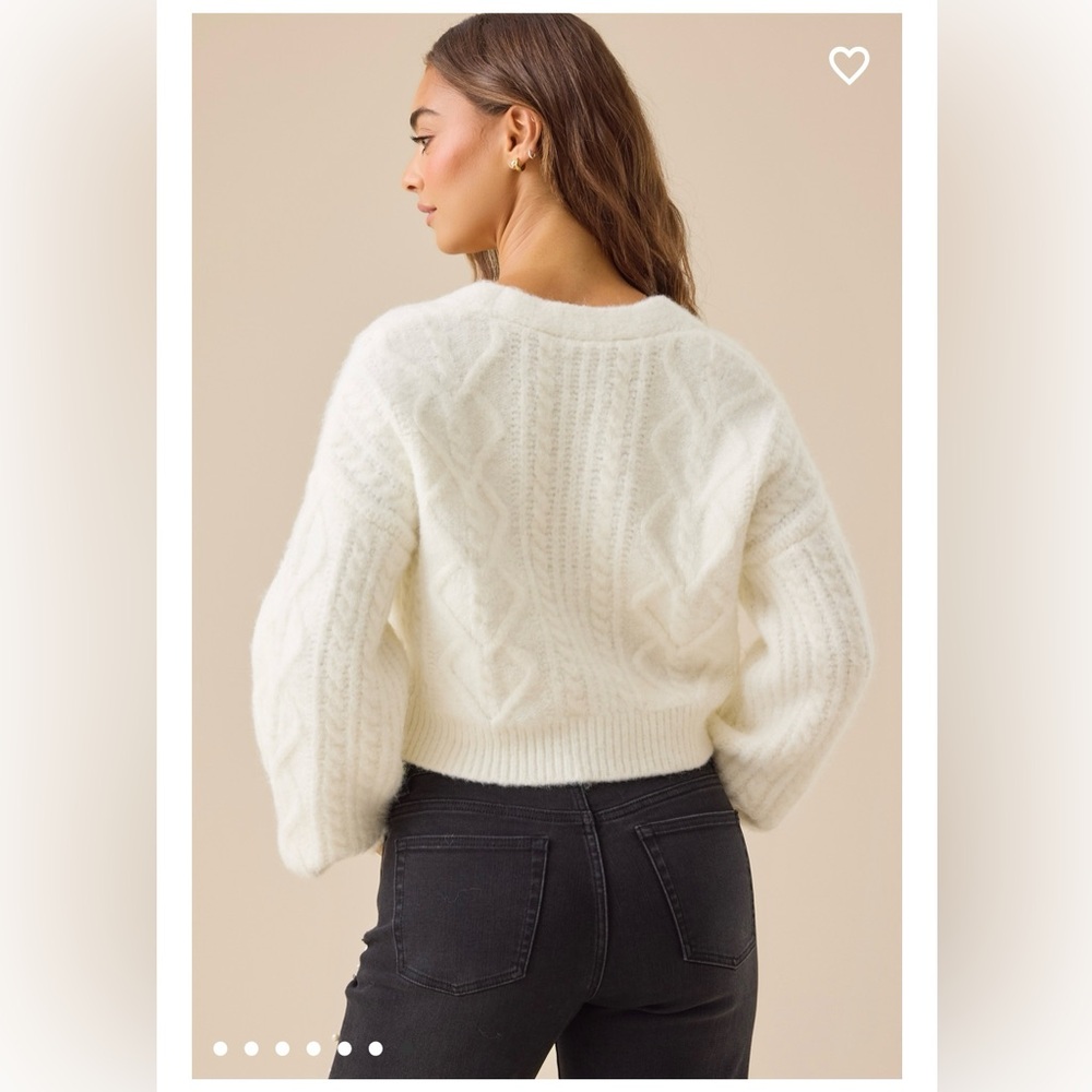 Altar’d State Marlowe Fuzzy Cable Cardigan - Picture 7 of 13
